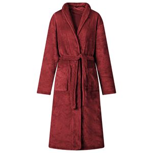 vidaXL Bademantel ohne Kapuze Bordeauxrot S Flanell
