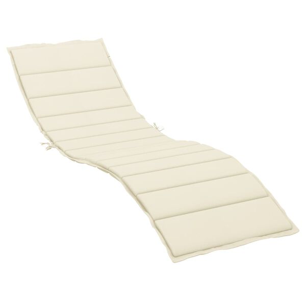 vidaXL Sonnenliegen-Auflage Creme 200x70x3 cm Oxford-Gewebe