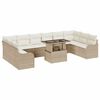 vidaXL Gartensofa-set 11 stk. 10-Sitzanzahl Beige Poly Rattan