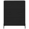 vidaXL Highboard Schwarz 69,5x34x180 cm Holzwerkstoff