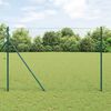 vidaXL Zaunpfosten Gr&uuml;n 100 x 1,5 m (50 mm Maschenweite) Stahl und PVC