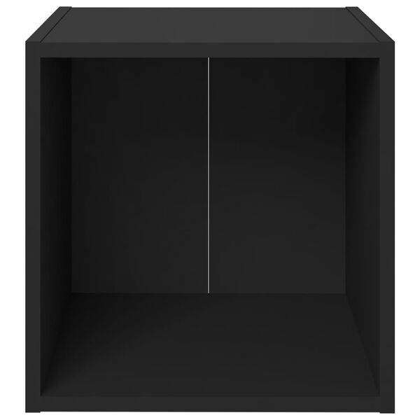 vidaXL TV-Schr&auml;nke 4 Stk. Schwarz 37x35x37 cm Holzwerkstoff