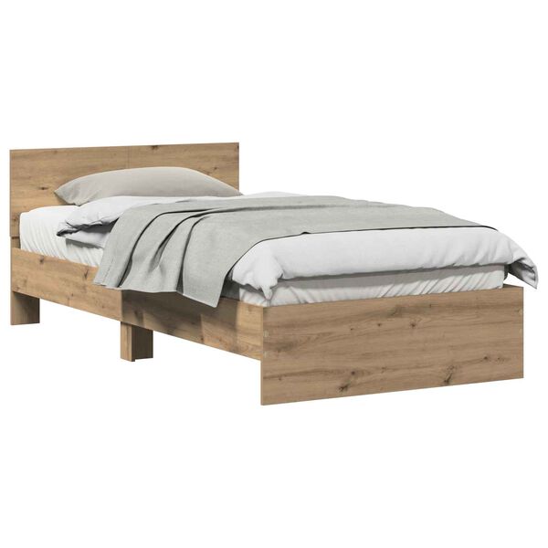 vidaXL Bettrahmen Artisan-Eiche 203 x 185 x 70 cm Holzwerkstoff