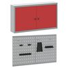 vidaXL Werkzeugschrank und Pegboard Set 3 pcs Rot 100 x 20 x 115 cm