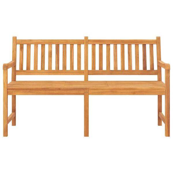 vidaXL Gartenbank 3-Sitzer mit Tisch 150 cm Massivholz Teak