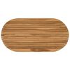 vidaXL Tischplatte 110 x 55 x 3,5 cm Oval Massives Teakholz Natur
