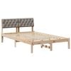 vidaXL Bettgestell Braun und Taupe 120 x 190 cm Massivholz Kiefer