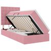 vidaXL LED-Speicherbett mit Matratze Rosa 90 x 200 cm Samt