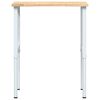 vidaXL Werkbank 80x60x(71,5-98) cm Massivholz Eiche