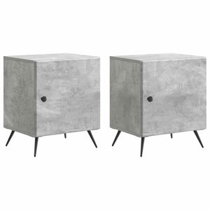 vidaXL Nachttisch 2 stk. Betongrau 43 x 34,5 x 50 cm Holzwerkstoff
