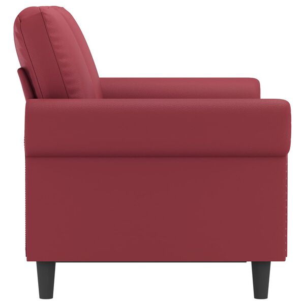 vidaXL 2-Sitzer-Sofa Weinrot 120 cm Kunstleder