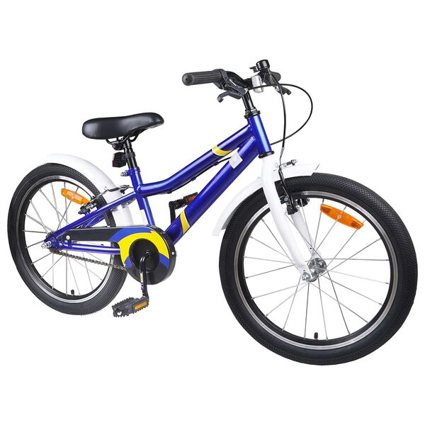 vidaXL Kinderfahrrad 24 Zoll f&uuml;r 8-12 Jahre alt Blau Wei&szlig;