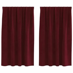 vidaXL Verdunkelungsvorh&auml;nge 2 pcs Weinrot 140 x 140 cm Samt