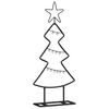 vidaXL Metall Weihnachtsbaum Schwarz 60 cm Stahl