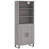 vidaXL Highboard Grau Sonoma 69,5x34x180 cm Holzwerkstoff