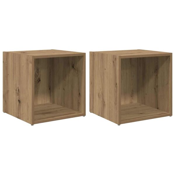 vidaXL TV-Schrankset 2 pcs Artisan-Eiche 37 x 35 x 37,5 cm