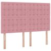 vidaXL Bett mit Stauraum und LED mit Matratze Rosa 140 x 200 cm Samt