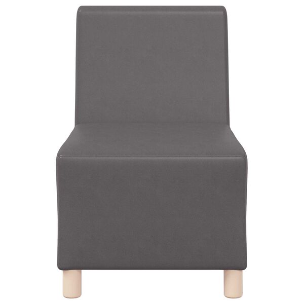 vidaXL | Modulares Armfreies Sofa | Grau 55 x 74 x 82 cm Kunstleder