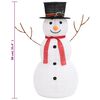 vidaXL LED-Schneemann Weihnachtsfigur Luxus-Stoff 90 cm