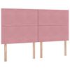 vidaXL Bett mit Stauraum und LED mit Matratze Rosa 180 x 200 cm Samt