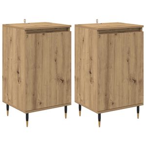 vidaXL Sideboard 2 pcs Artisan-Eiche 40 x 35 x 70 cm