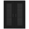 vidaXL Wandschrank Schwarz 69,5x34x90 cm