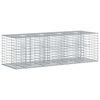 vidaXL Gabionen-Hochbeet 180 x 60 x 55 cm Verzinkter Stahl Silber
