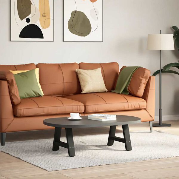 vidaXL Couchtischbeine A-Form 2 Stk. Schwarz 50x(30-31) cm Stahl