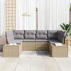 vidaXL Gartensofa-set mit Kissen 6 pcs Beige Poly-Rattan