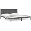 vidaXL Massivholzbett Grau Kiefer 200x200 cm