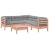 vidaXL 6-tlg. Garten-Sofagarnitur mit Kissen Massivholz Douglasie