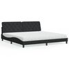 vidaXL Bett mit Matratze Schwarz 200x200 cm Samt
