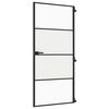 vidaXL Innent&uuml;r Schlank Schwarz 93x201,5 cm Hartglas & Aluminium