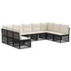 vidaXL Gartensofa-set 9 Stk. Schwarz Poly-Rattan