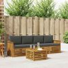 vidaXL Sofagarnituren 5 pcs Natur und Anthrazit Massivholz Akazie