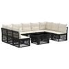 vidaXL Gartensofa-set 10 stk. Schwarz Poly-Rattan