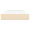 vidaXL Taschenfederkernmatratze Creme 120x190x20 cm Stoff