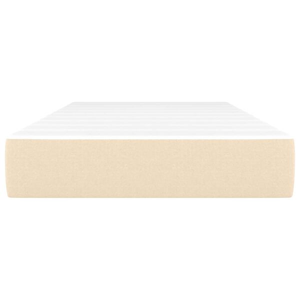 vidaXL Taschenfederkernmatratze Creme 120x190x20 cm Stoff