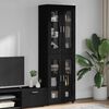 vidaXL Highboard mit Regal Schwarz 60 x 35 x 182 cm Holzwerkstoff