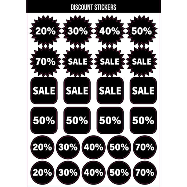 rillprint Rabatt-Aufkleber Sortiment 10 B&ouml;gen x 5 Boxen