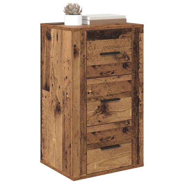 vidaXL Sideboard mit Schubladen Altholz 40 x 33 x 70 cm Holzwerkstoff
