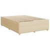 vidaXL Boxspringbett mit Matratze Creme 140x200 cm Stoff