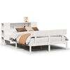 vidaXL Massivholzbett mit Regal ohne Matratze Wei&szlig; 135x190 cm Kiefer