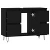 vidaXL Badschrank Schwarz 80x33x60 cm Holzwerkstoff