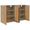 vidaXL Wandmontierter Schrank 2 pcs Artisan-Eiche 69,5 x 34 x 90 cm