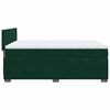 vidaXL Boxspringbett mit Matratze Dunkelgr&uuml;n 140x190 cm Samt