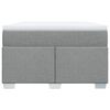 vidaXL Boxspringbett mit Matratze Hellgrau 120x190 cm Stoff