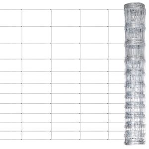 vidaXL Gartenzaun Verzinkter Stahl 50 m 150 cm Silbern