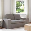 vidaXL Sofa 120cm Taupe Metall