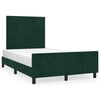 vidaXL Bettgestell ohne Matratze Dunkelgr&uuml;n 120x190 cm Samt